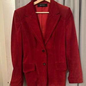 Gucci Suede red blazer
